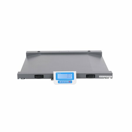 BRECKNELL DS1000-LCD Drum Weigher Scale, 1000lb Cap, 25.1in.x31.4in. Platform w/Ramp End, Dual Power, Lrg Scrn 810036380270